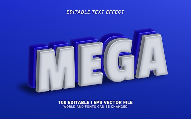 Mega 3d style text effect