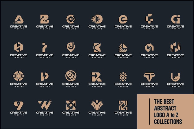 Mega collection abstract logo design concept for branding