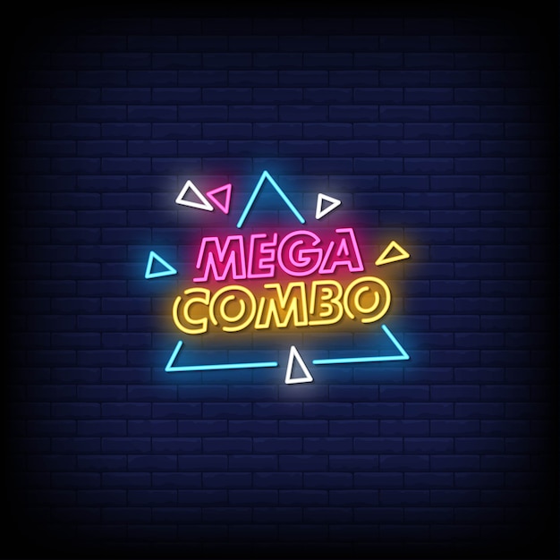 Mega Combo Neon Signs Style Text  