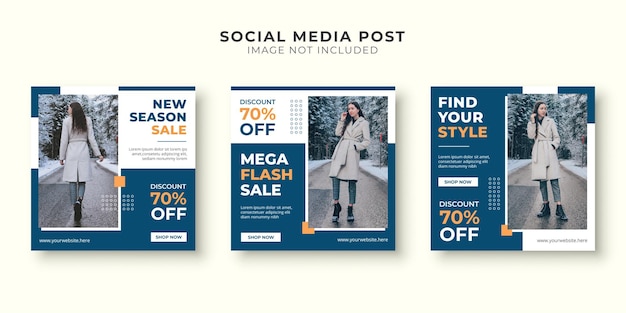 Mega flash sale social media post template