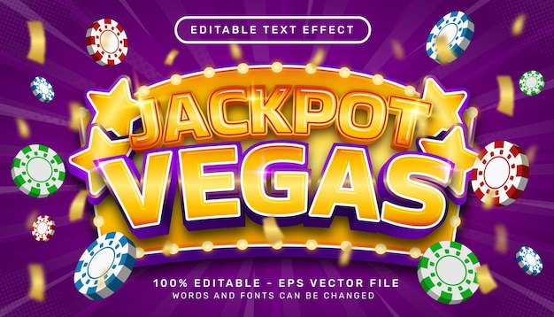 mega jackpot 3d text effect and editable text effect