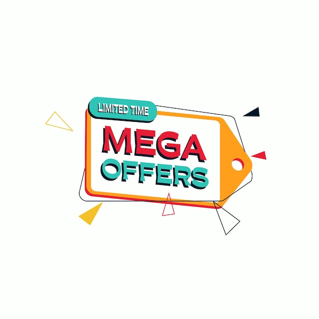 Mega offers sale banner sale banner. minimalist design, for web promotions and advertisements