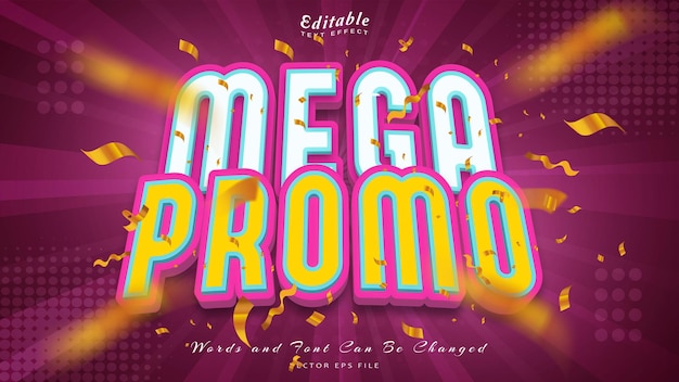 MEGA PROMO 3D EDITABLE TEXT EFFECT