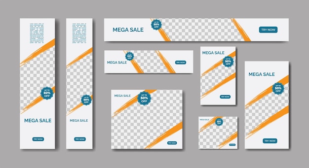 Mega Sale banner, Ad Banner Template Design