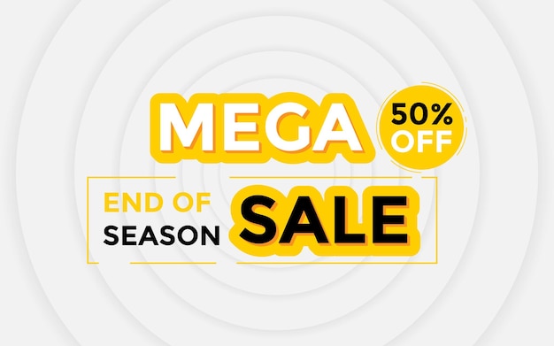 Mega sale banner for promotion and marketing