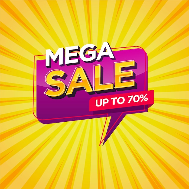 Mega Sale banner  template