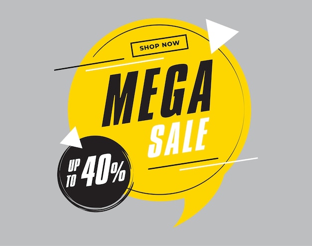 MEGA SALE BANNER VECTOR