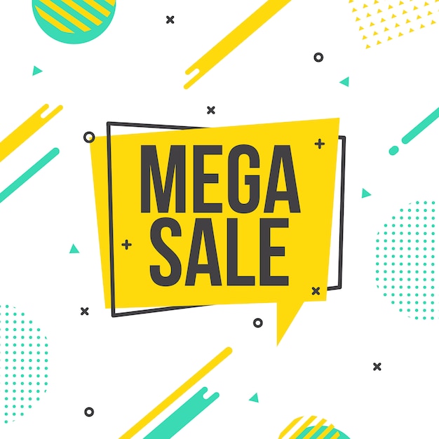 Mega Sale/Discount Vector Background Template