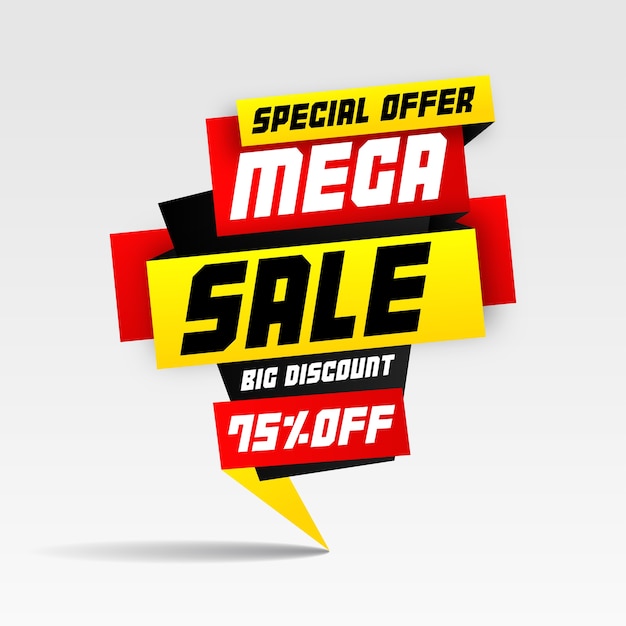 mega sale paper style element & template