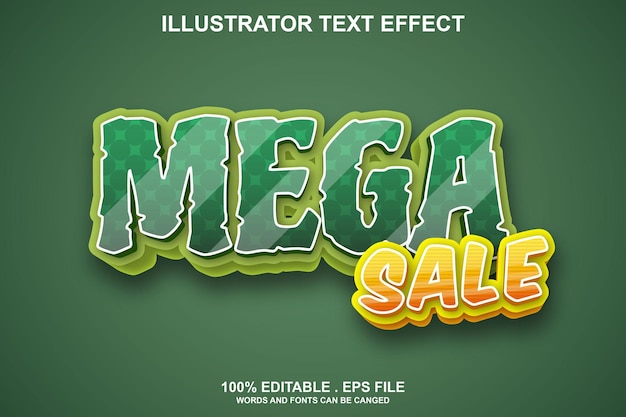 mega sale text effect editable