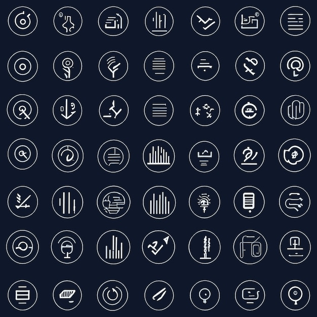 Mega set of icons in trendy line style Business ecommerce finance accounting Big set Icons coll