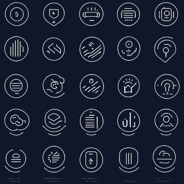 Mega set of icons in trendy line style Business ecommerce finance accounting Big set Icons coll