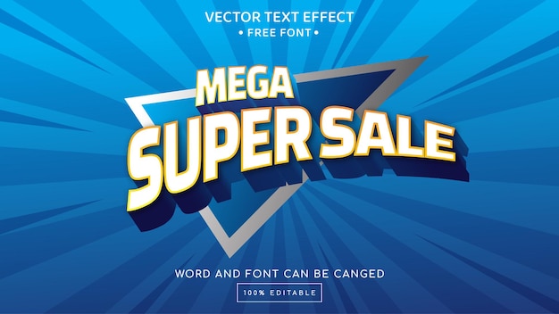 Mega super sale editable text effect