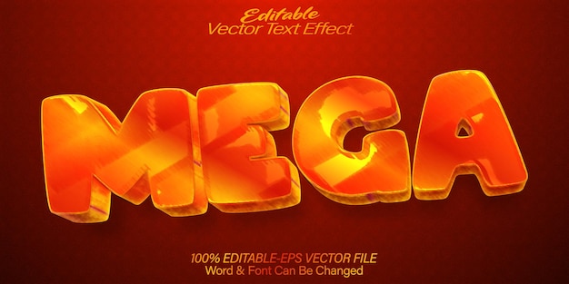 Mega Vector Text Effect Editable Alphabet Discount Red Sale Offer