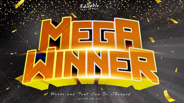 MEGA WINNER TEXT EFFECT