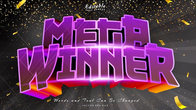 MEGA WINNER TEXT EFFECT