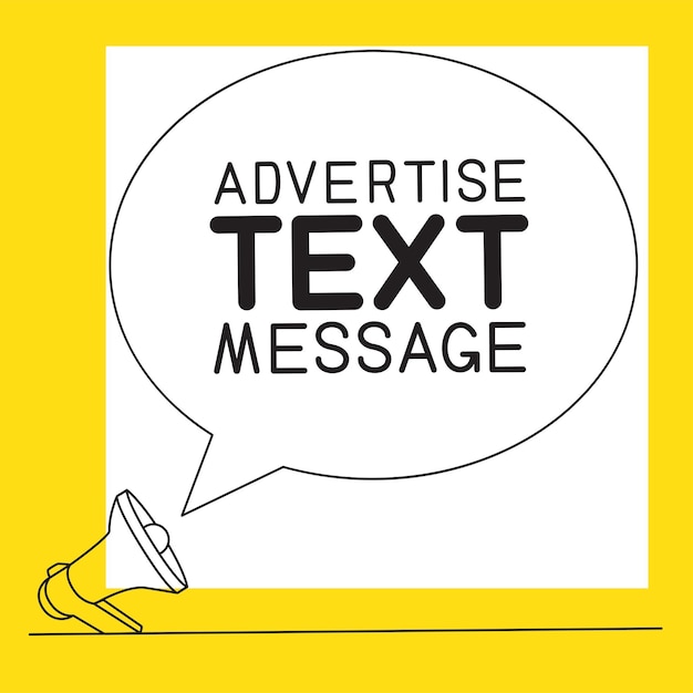 Vector megaphone and advertising text in speech bubble