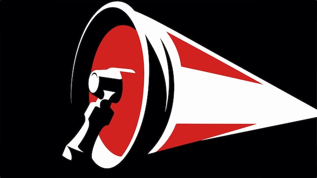 Vector megaphone impact head vector pictogram