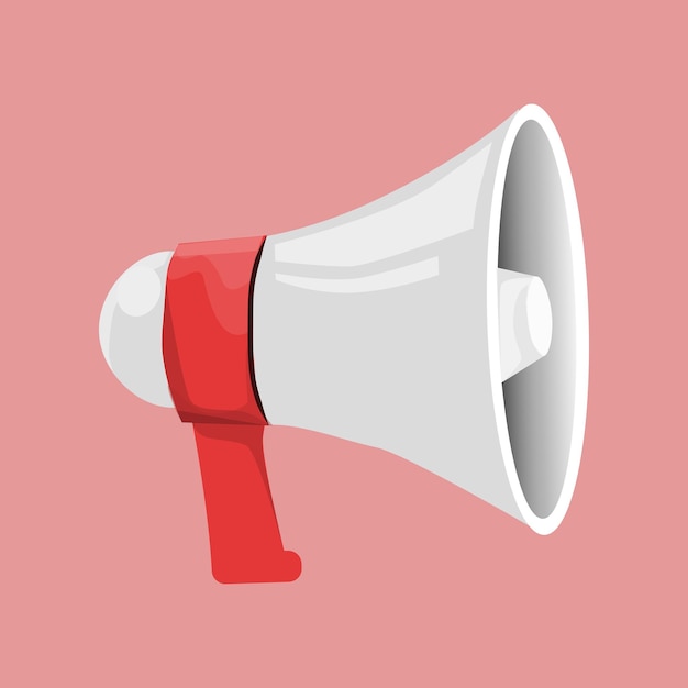 megaphone on rose color background