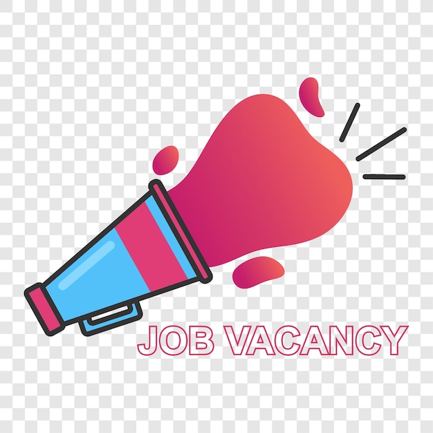 Megaphone sale tags and job vacancy recruitment