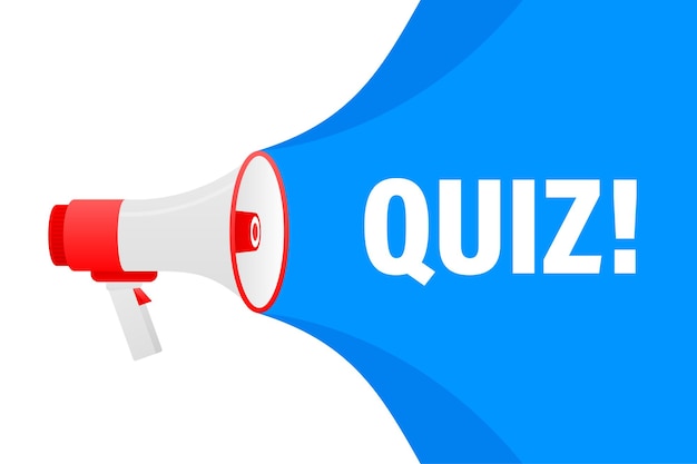 Megaphone with quiz