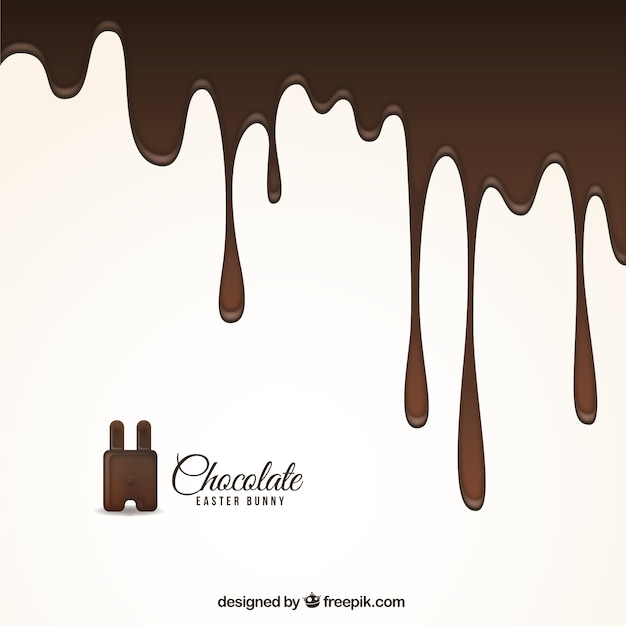 Melted chocolate background for easter