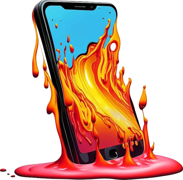 Melting cellphone