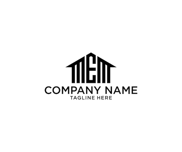 mem home logo design illustration