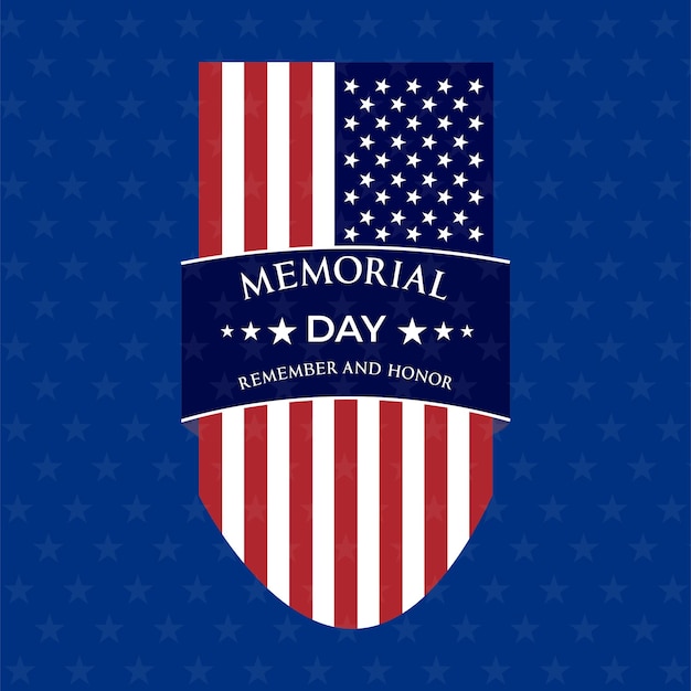 Memorial Day background design greeting card vector illustration