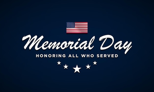 Memorial Day Background Design Vector Illustration