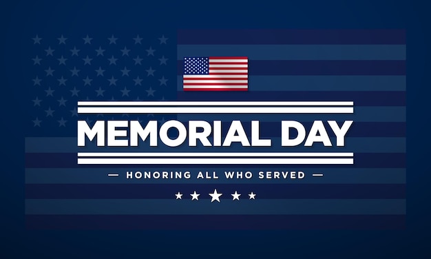 Memorial Day Background Design Vector Illustration