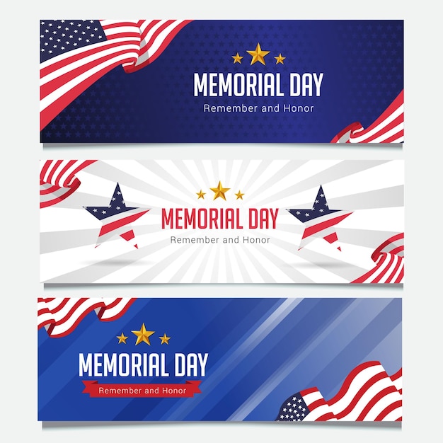 Memorial Day Banner Collection