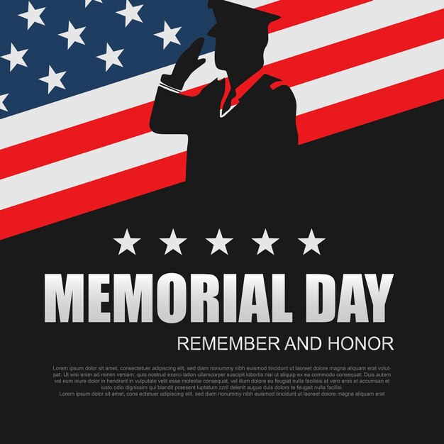 Vector memorial day design vector graphics