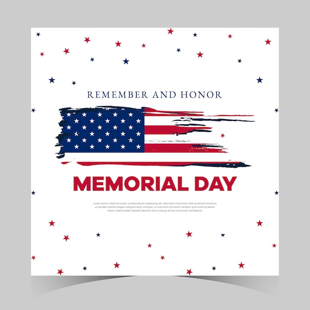 Memorial Day social media template happy memorial day holiday post memorial day weekend banner