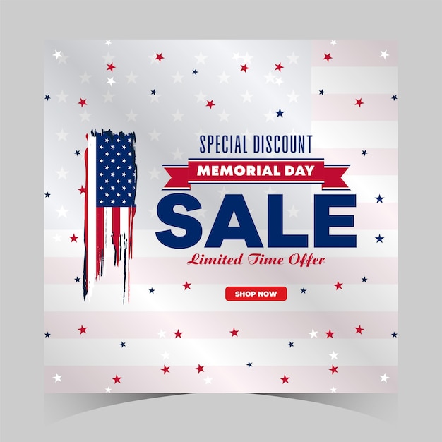 Memorial Day social media template happy memorial day holiday post memorial day weekend banner