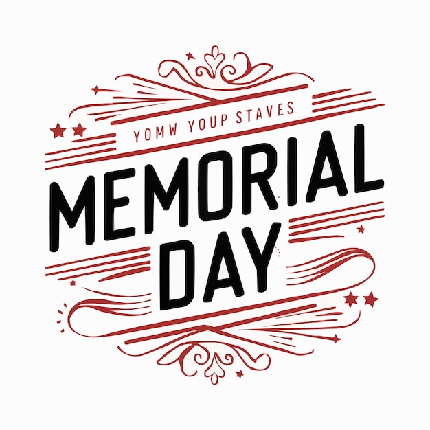 Vector memorial day typography design vector illustration