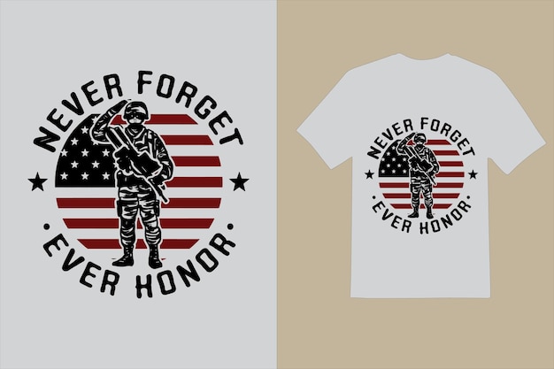 Memorial T shirt design vector art