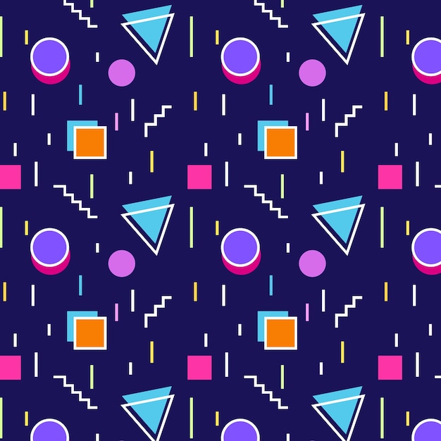 A memphis background pattern flat vector 