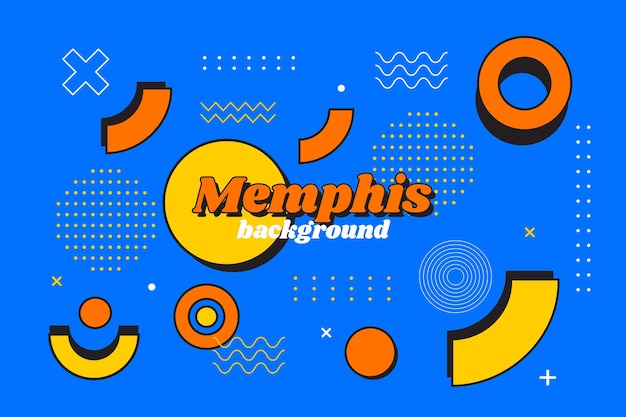 Vector memphis geometric background