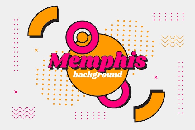 Vector memphis geometric background