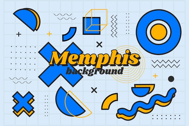 Vector memphis geometric background