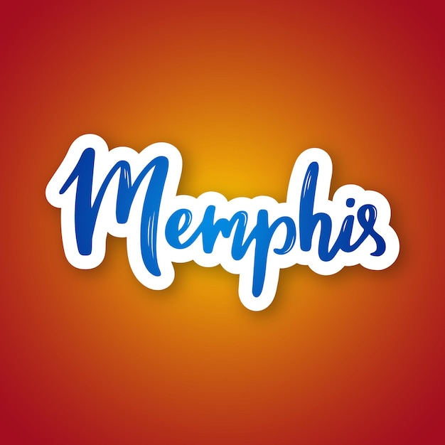 Memphis hand drawn lettering phrase Sticker