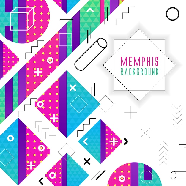 Memphis style background design