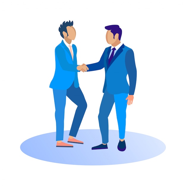 Men in Business Suit Shake Hand.