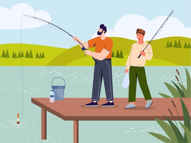 Men at fishing