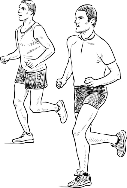 Men jogging