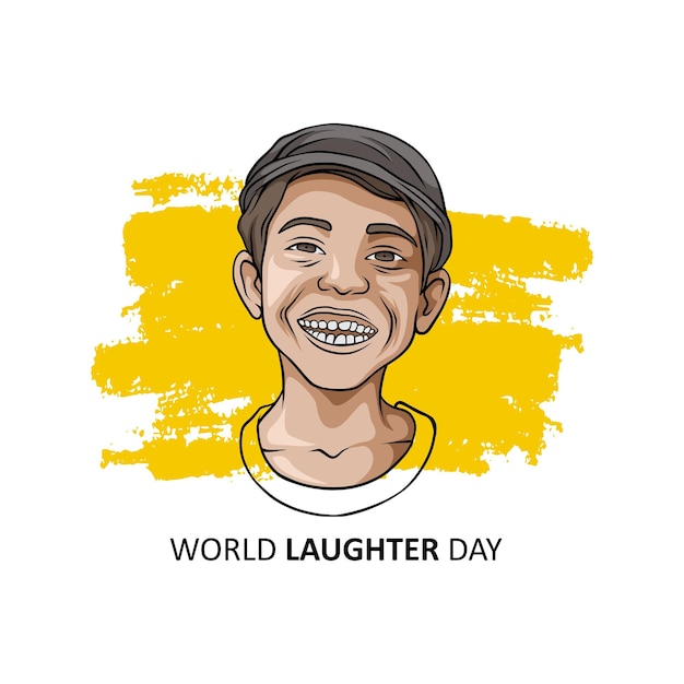 Men laugh for world laughter day