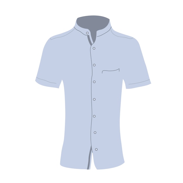 Men short sleeve shirt on white background