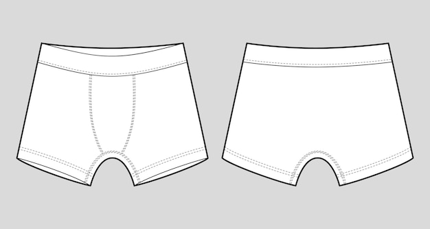 Men underpants Technical sketch children's boxer shorts underwear