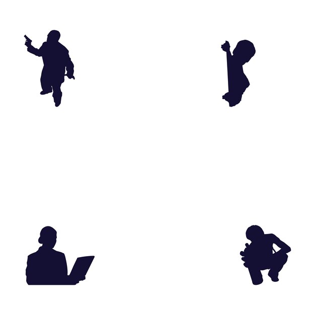 Men and Woman Vectors Icon Set